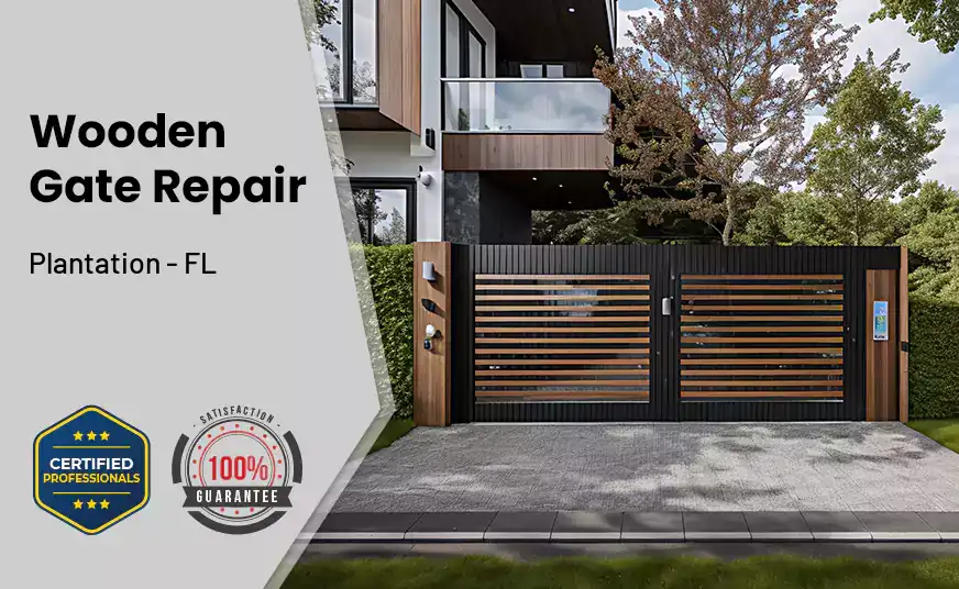 Wooden Gate Repair Plantation - FL
